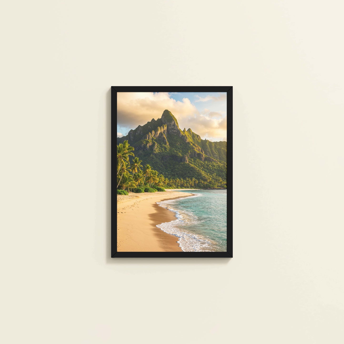 Wall View of Nature’s Shore – Colombia Beach in Wall Photo Frame in Black Color Frame