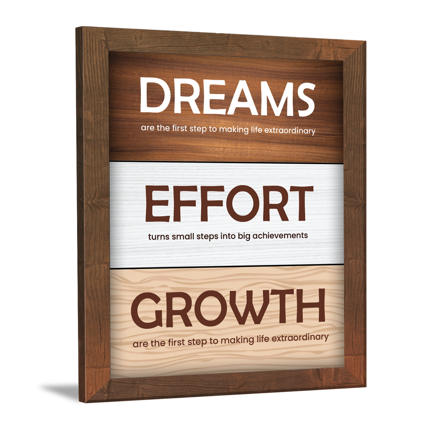 Dreams, Effort, Growth: Motivational Photo Frame