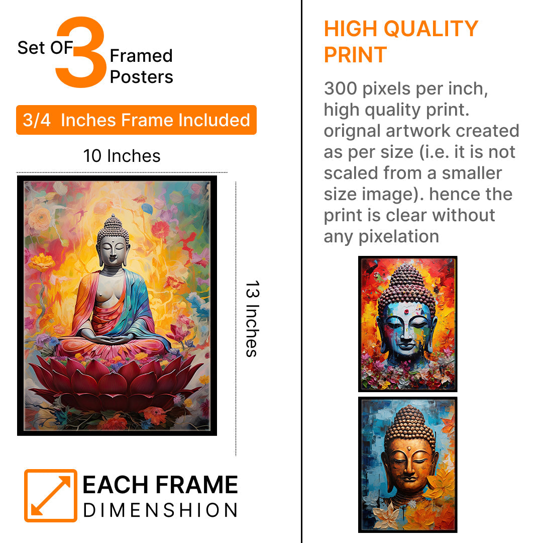 Serene Meditative Lord Buddha Frames & Wall Artwork