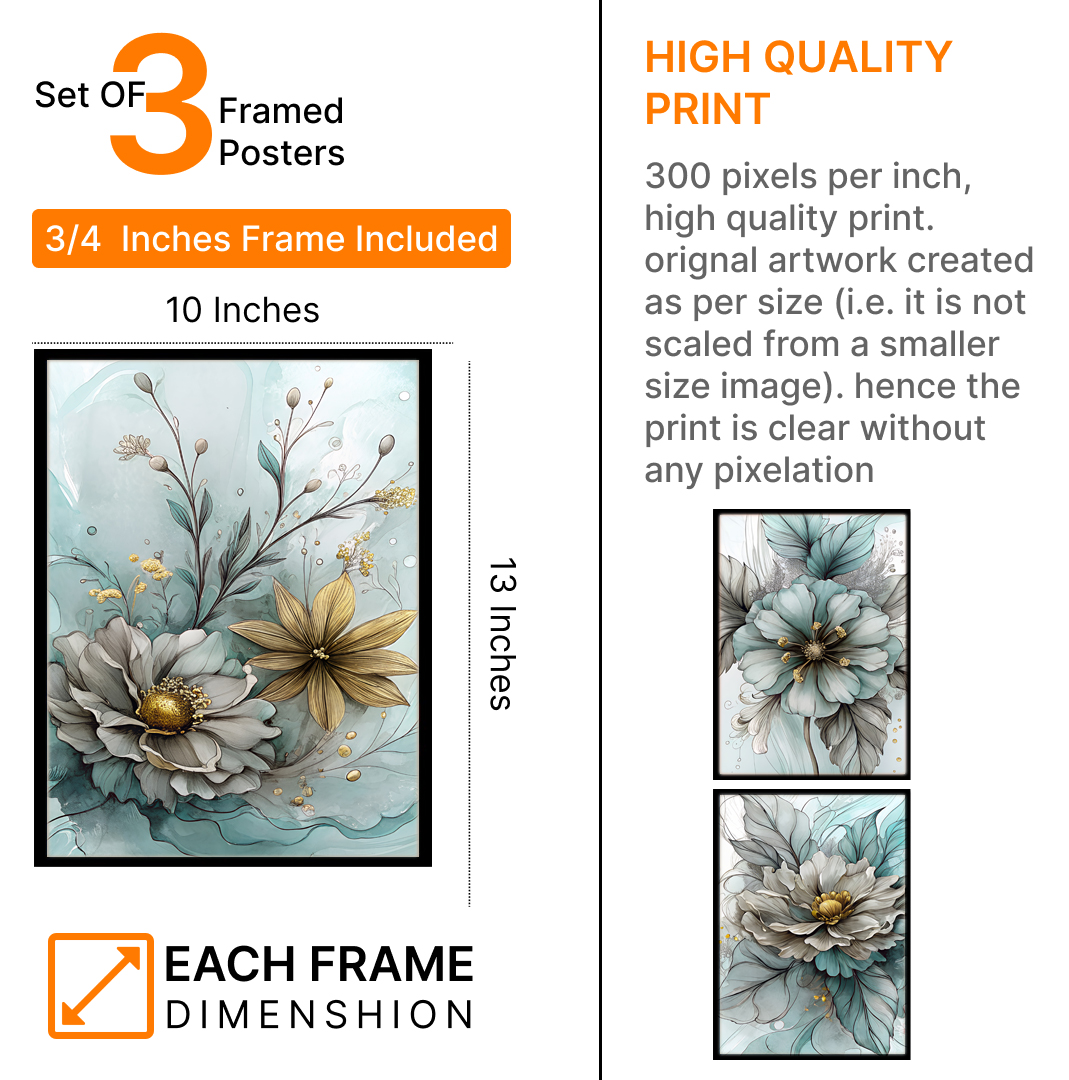 Modern Floral Art Photo Frames & Wall Décor