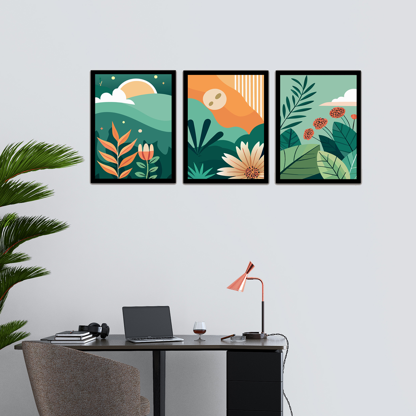 Nature-Inspired Boho Style Wall Art & Frame