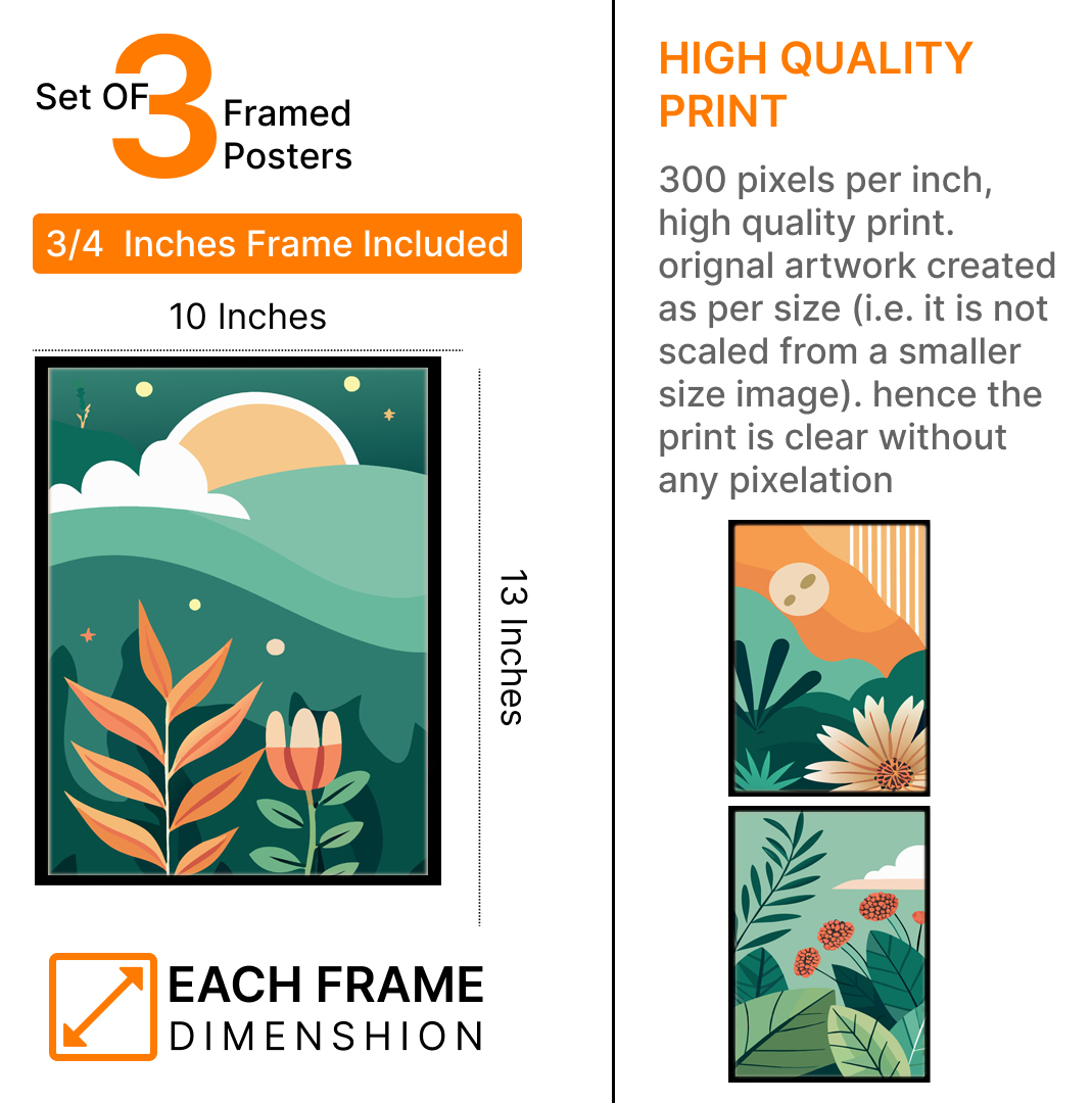 Nature-Inspired Boho Style Wall Art & Frame