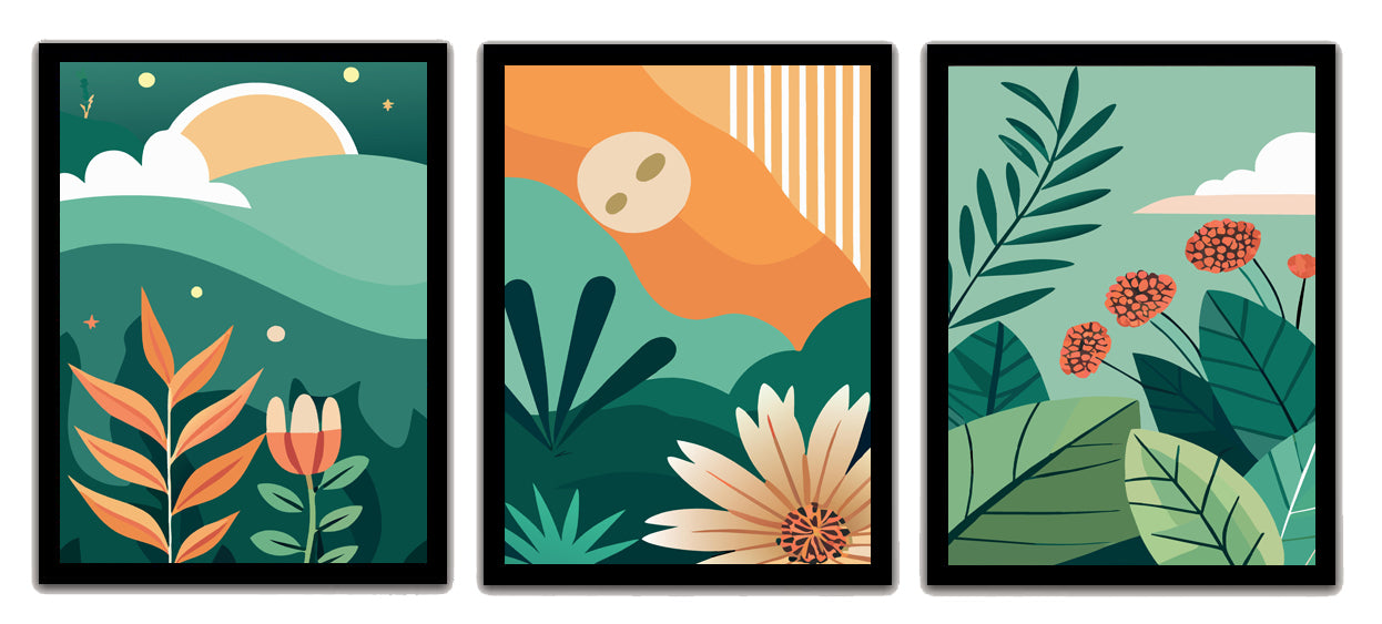 Nature-Inspired Boho Style Wall Art & Frame