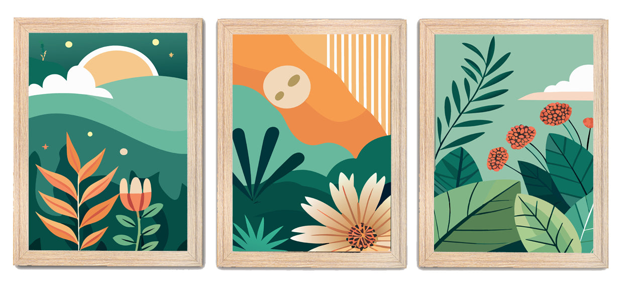 Nature-Inspired Boho Style Wall Art & Frame