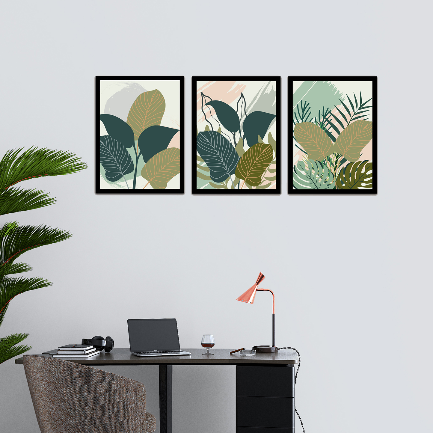 Evergreen Tropical Leaves Elegance – Framed Wall Art & Décor