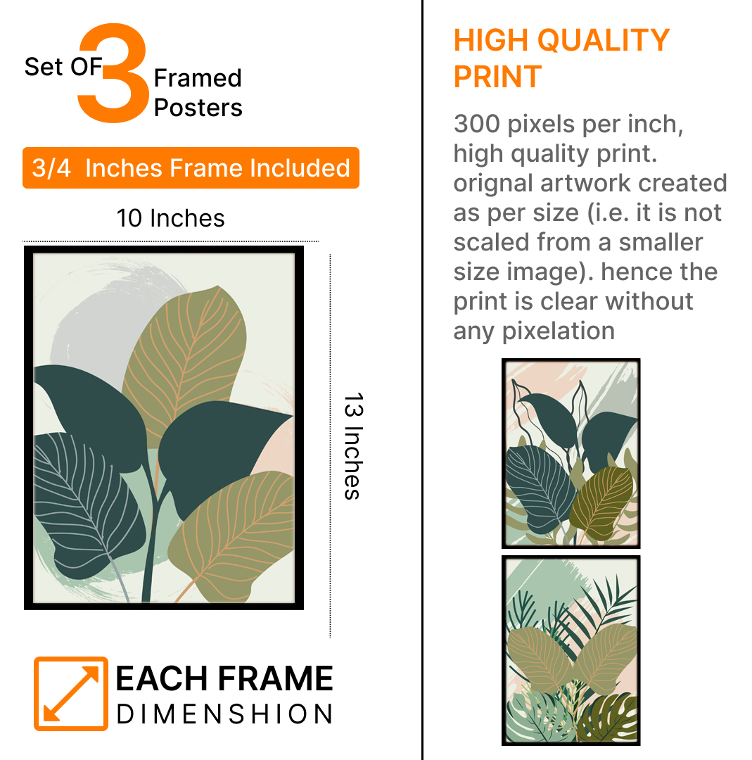Evergreen Tropical Leaves Elegance – Framed Wall Art & Décor