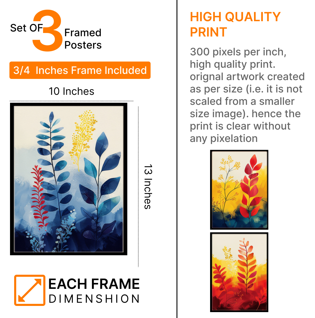 Abstract Floral Art Painting Frame & Wall Décor
