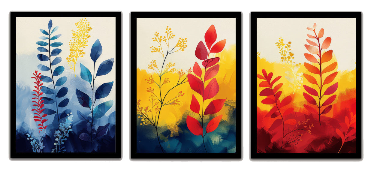 Abstract Floral Art Painting Frame & Wall Décor