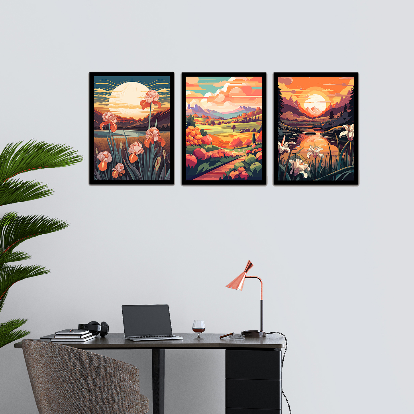 Nature-Inspired Mountain Scene Art Frame & Wall Painting