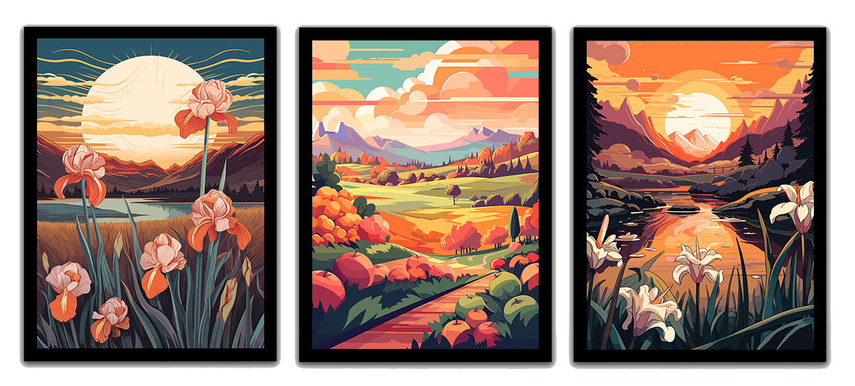 Nature-Inspired Mountain Scene Art Frame & Wall Painting