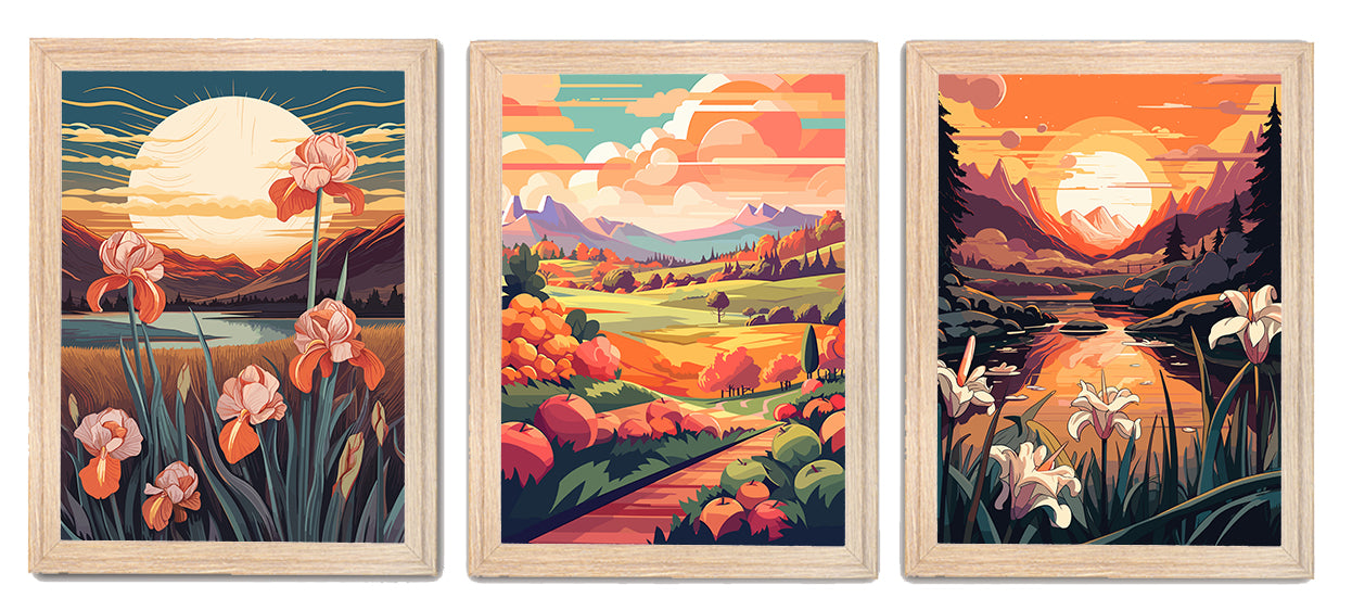 Nature-Inspired Mountain Scene Art Frame & Wall Painting