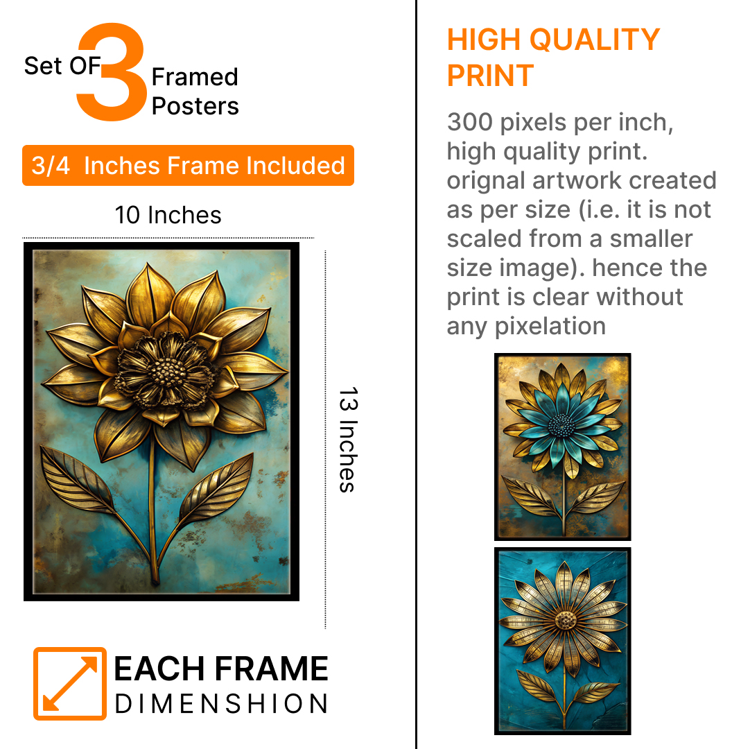 Stunning Abstract Flower Art Frames & Wall Décor