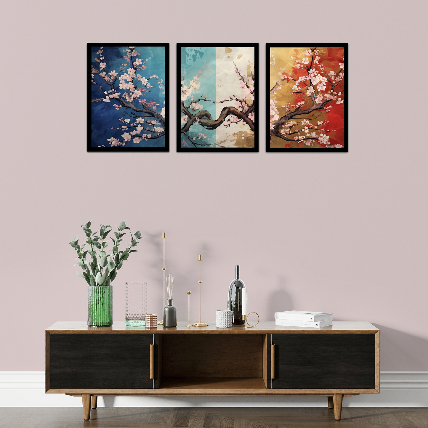 Beautiful Abstract Cherry Blossom Painting Frame & Wall Decor