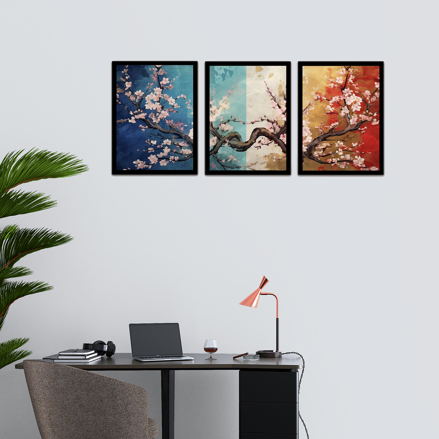 Beautiful Abstract Cherry Blossom Painting Frame & Wall Decor