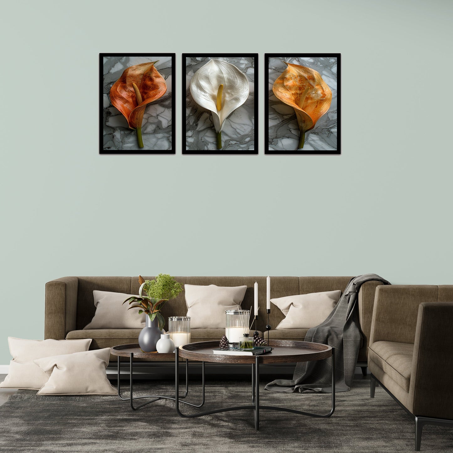 Delicate Lily Floral Painting Frames & Decorative Wall Art