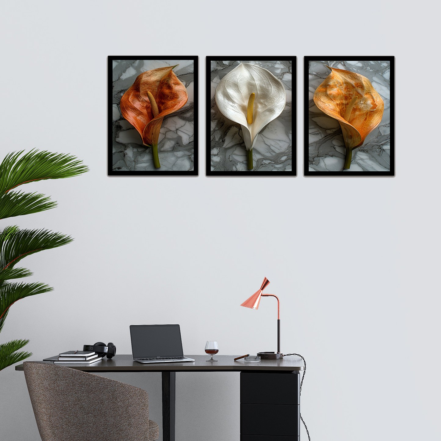 Delicate Lily Floral Painting Frames & Decorative Wall Art