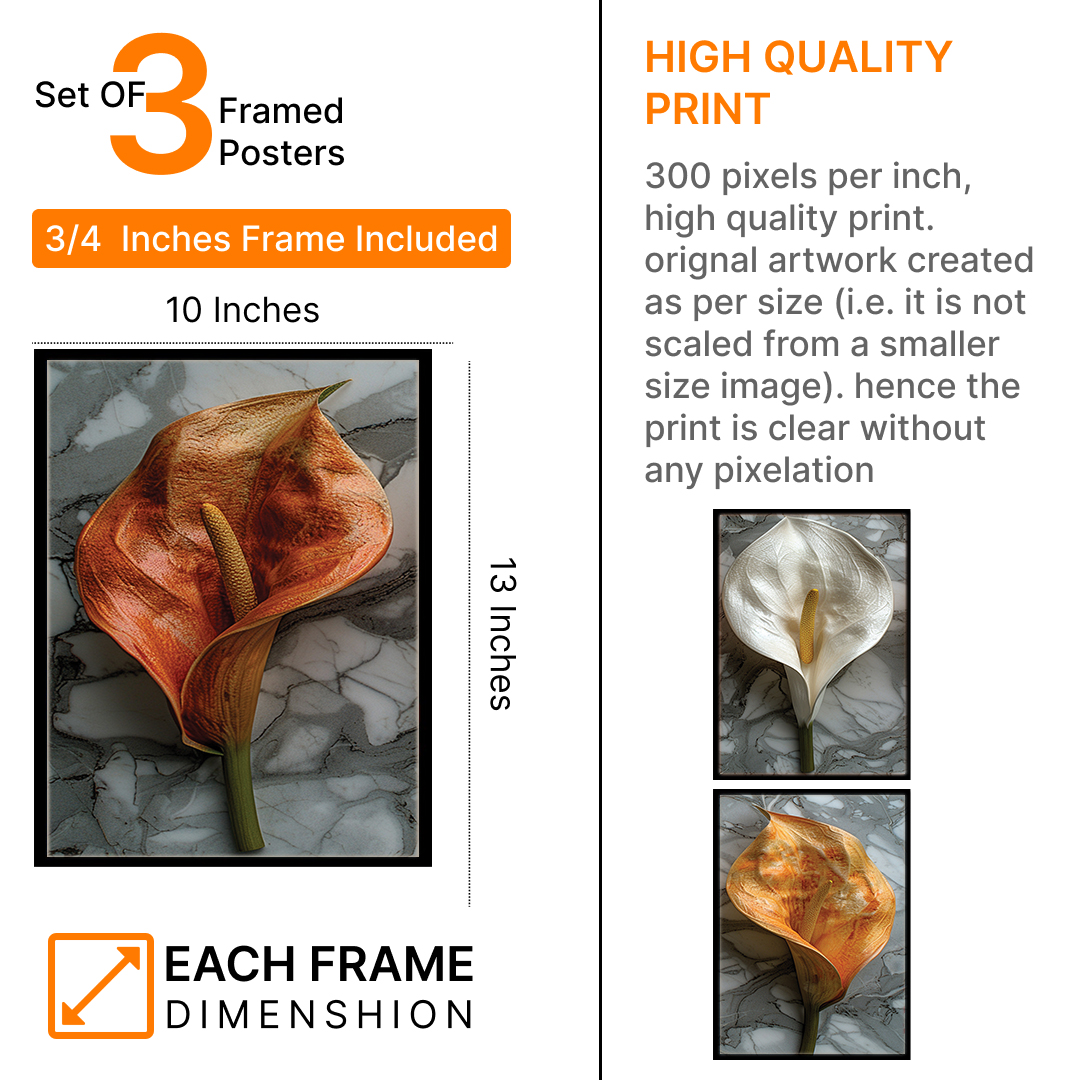 Delicate Lily Floral Painting Frames & Decorative Wall Art