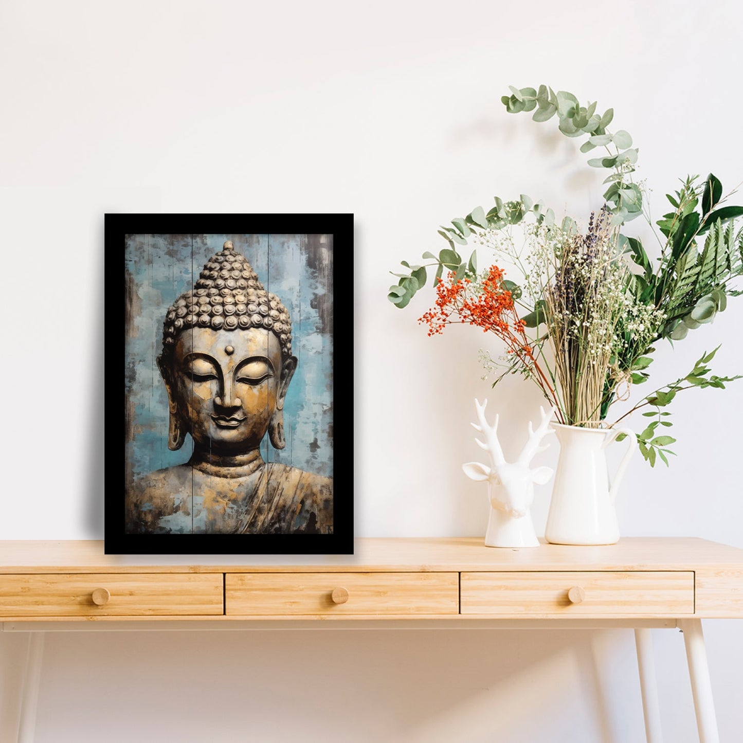 Lord Buddha: Serene Face Framed Art