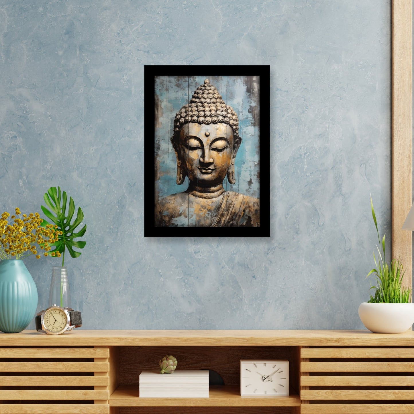 Lord Buddha: Serene Face Framed Art