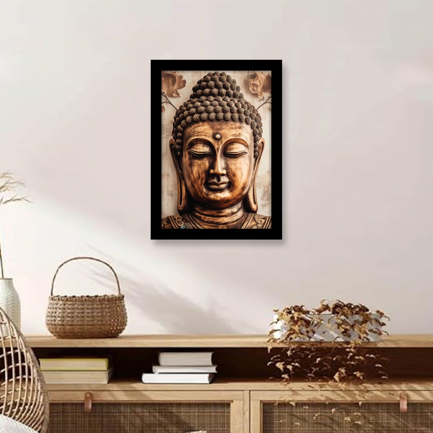 Lord Buddha: Peaceful Face Framed Art