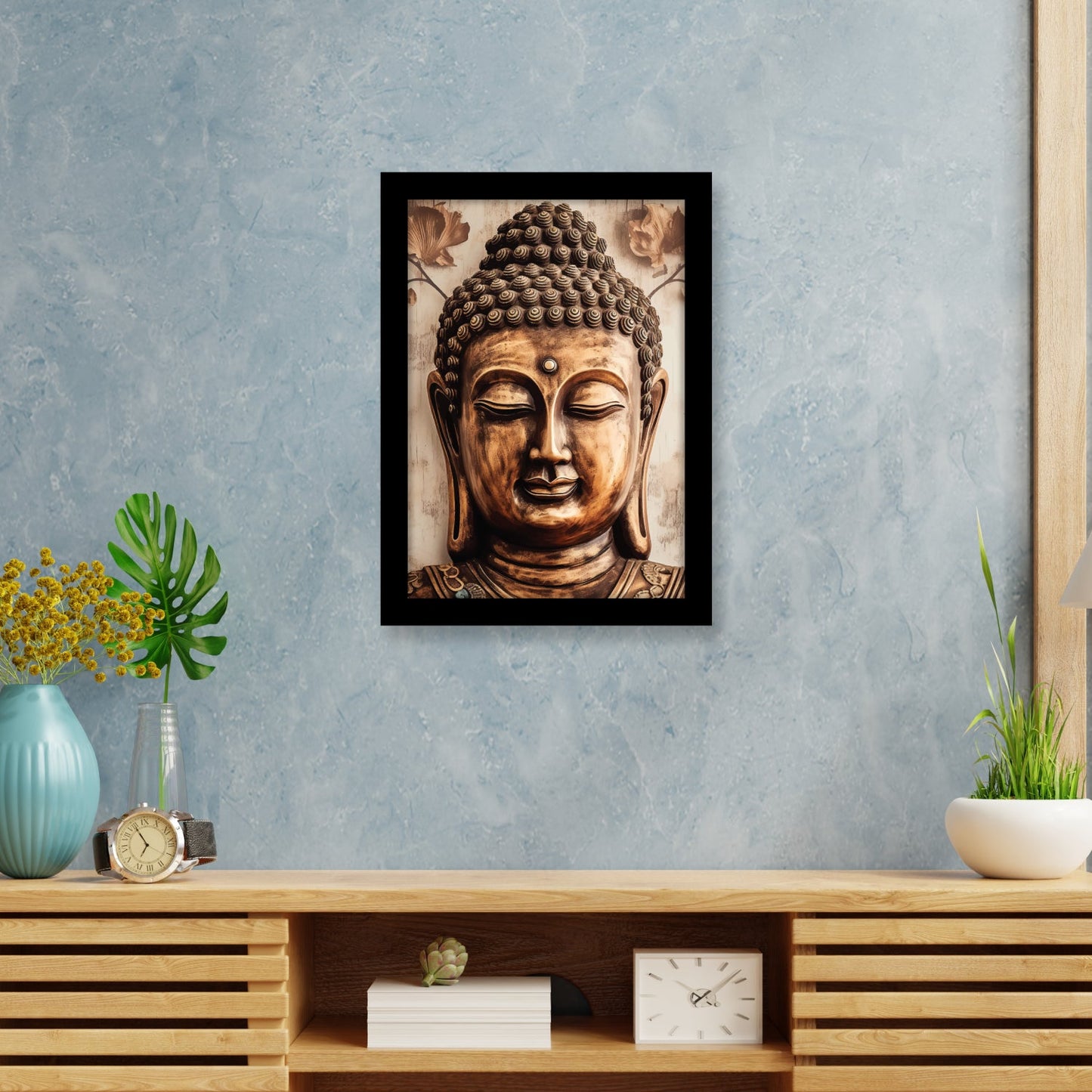 Lord Buddha: Peaceful Face Framed Art