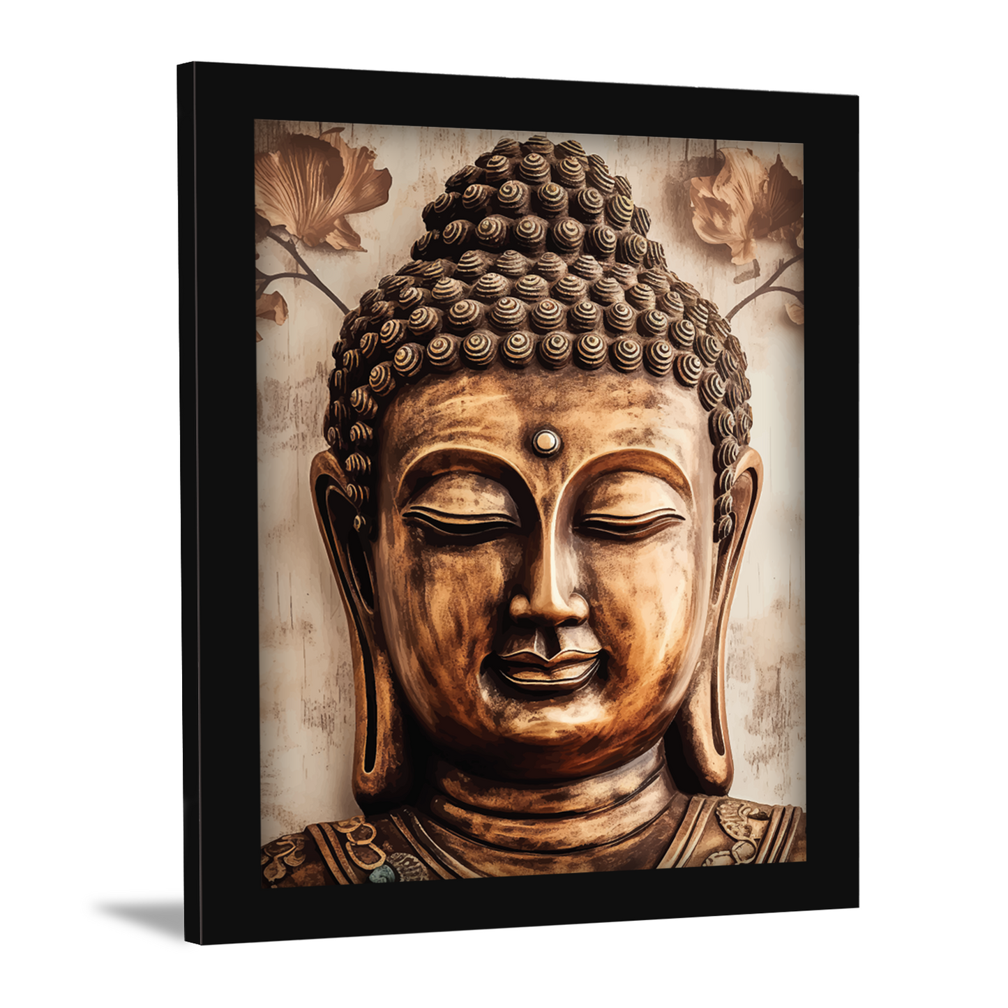 Lord Buddha: Peaceful Face Framed Art