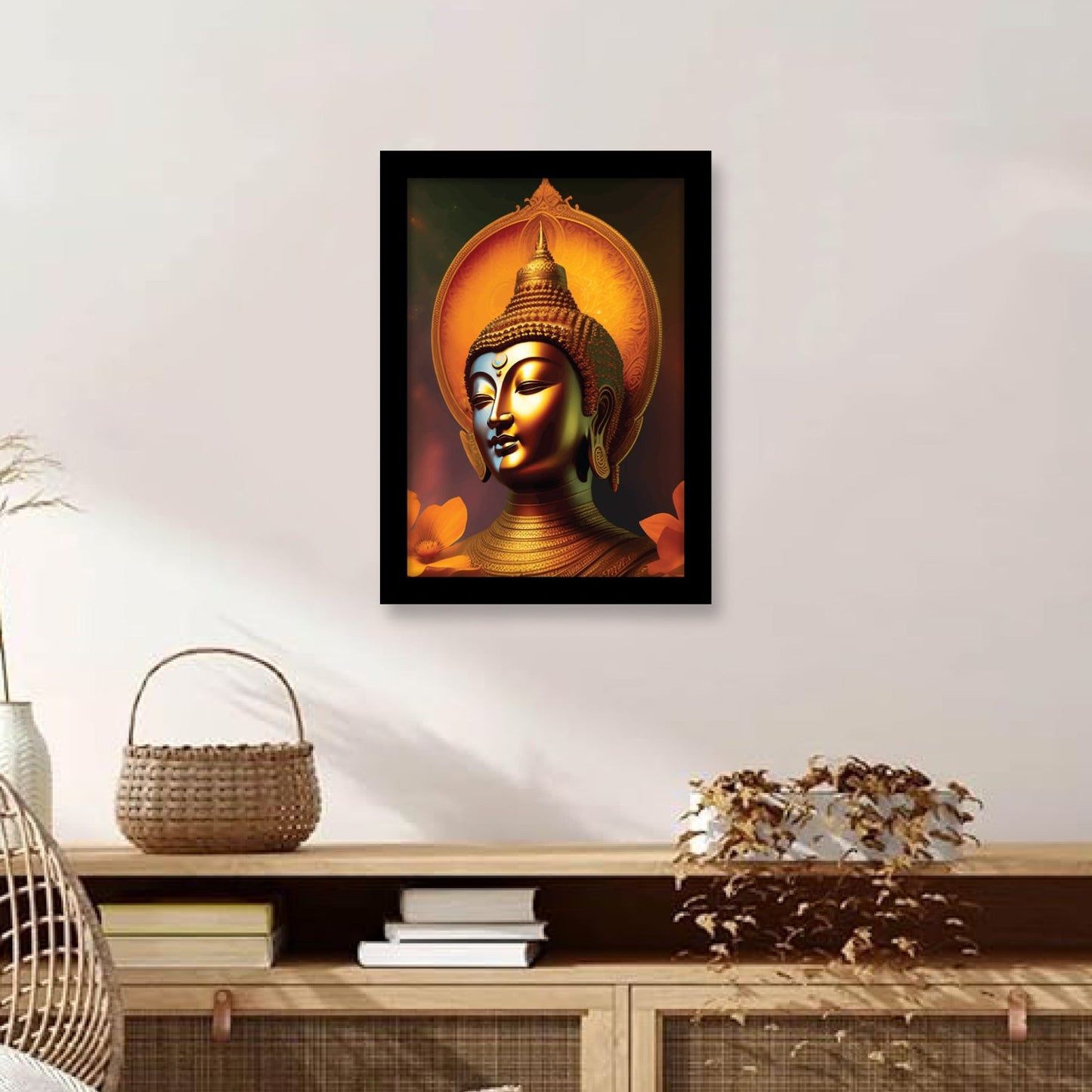 Calming Buddha Photo Frame & Elegant Wall Art