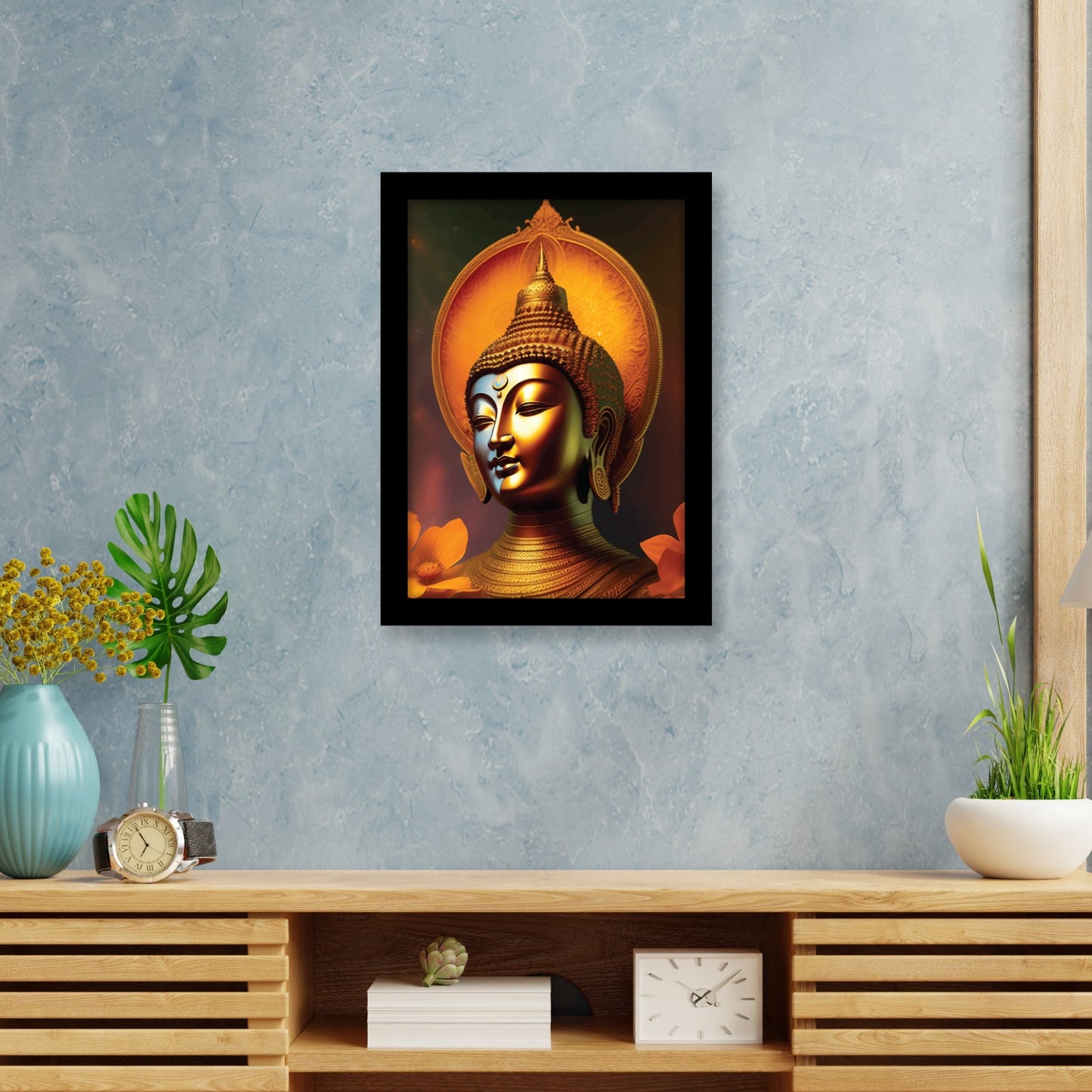 Calming Buddha Photo Frame & Elegant Wall Art
