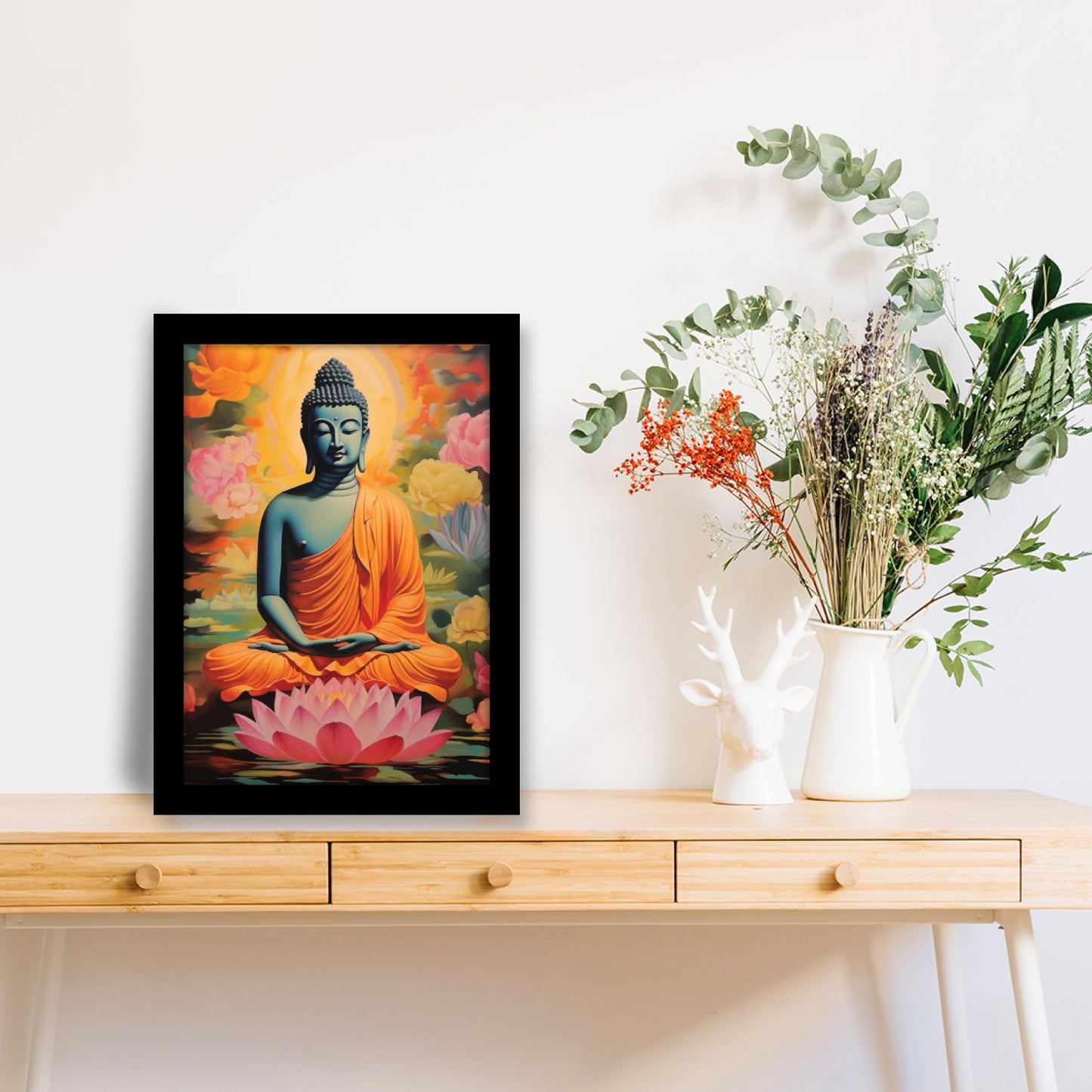 Meditative Buddha Photo Frame & Wall Art