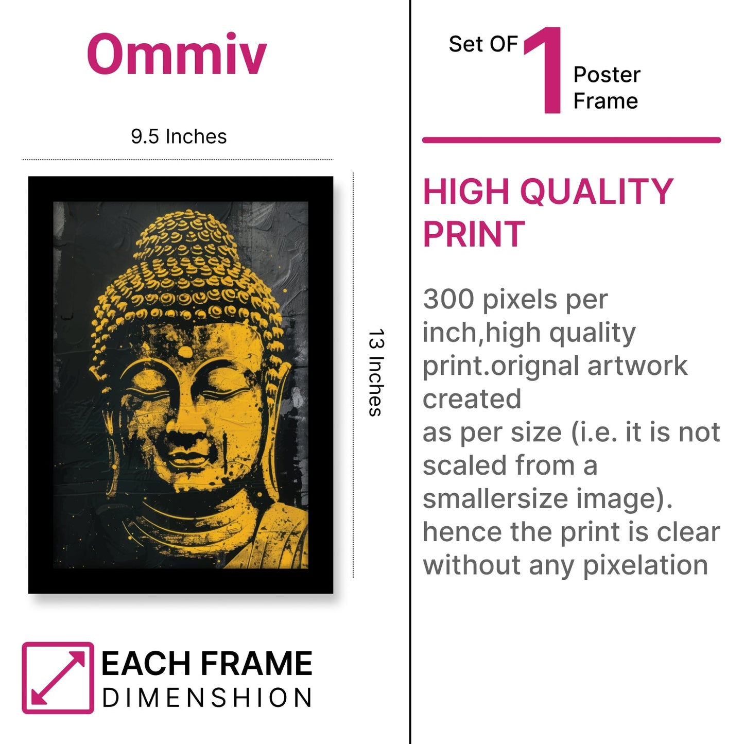 Inner Peace: Lord Buddha Photo Frame & Wall Art
