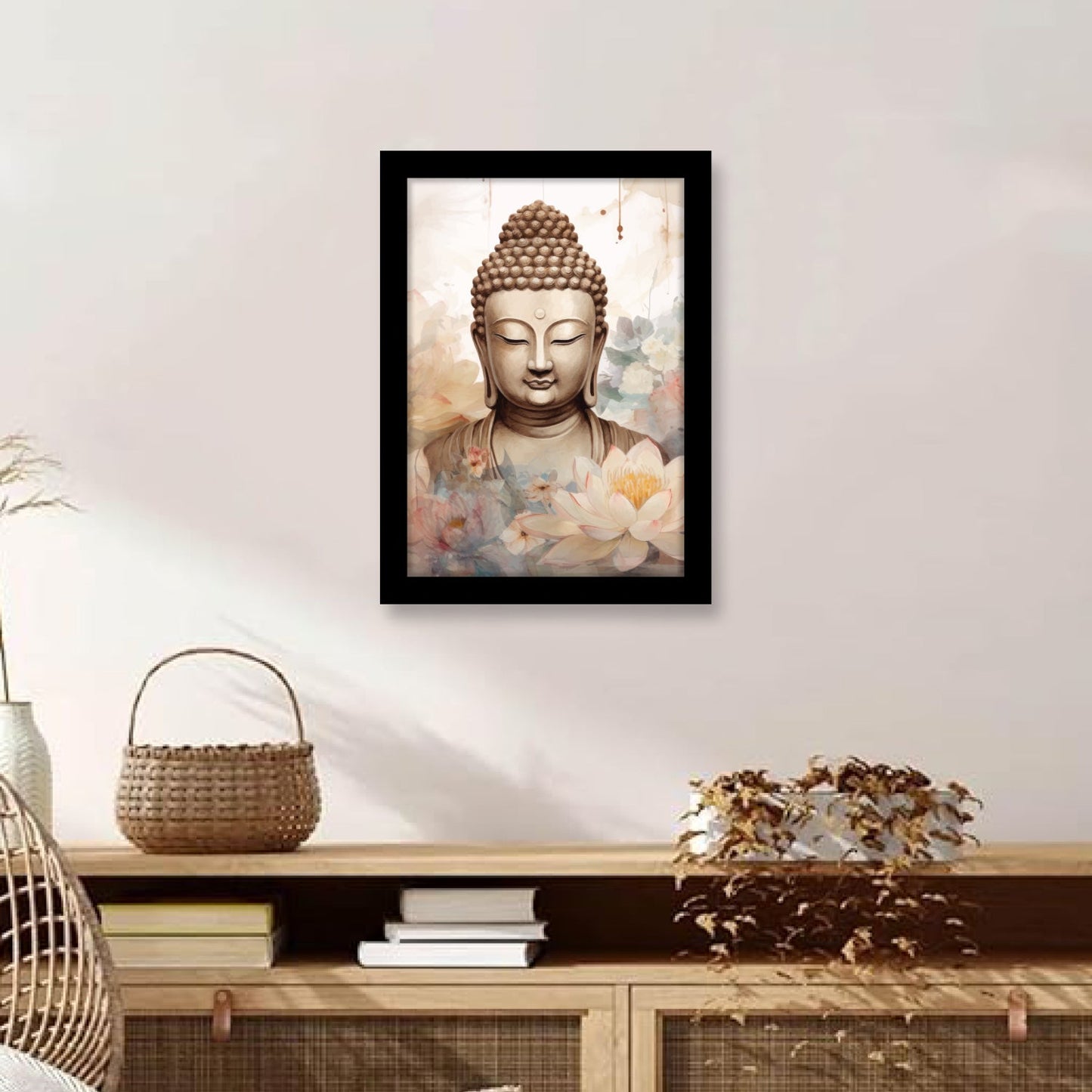 Serenity of Lord Buddha: Face Frame & Wall Art