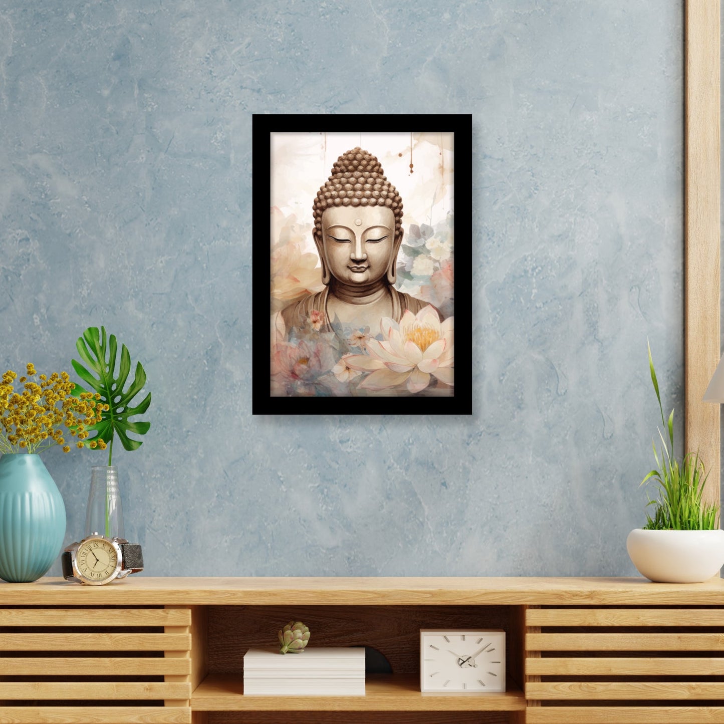 Serenity of Lord Buddha: Face Frame & Wall Art