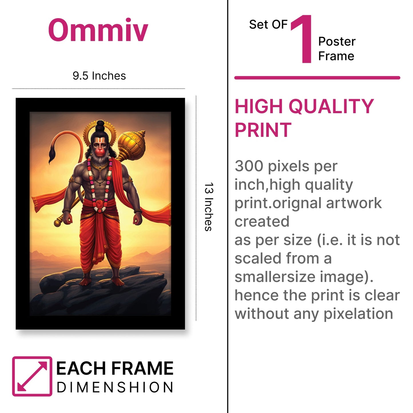 Jai Bajrangbali – Divine Photo Frame & Wall Art