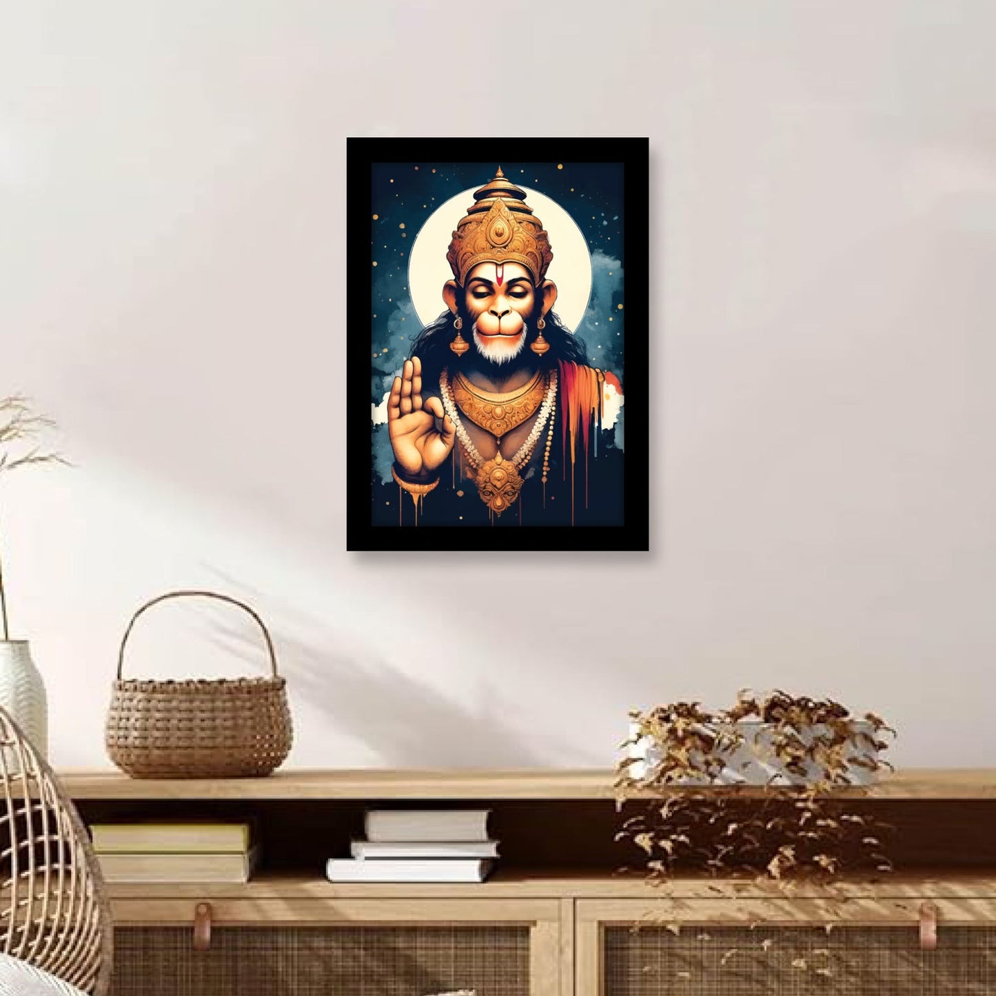 The Mighty Hanuman’s Divine Blessing Photo Frame