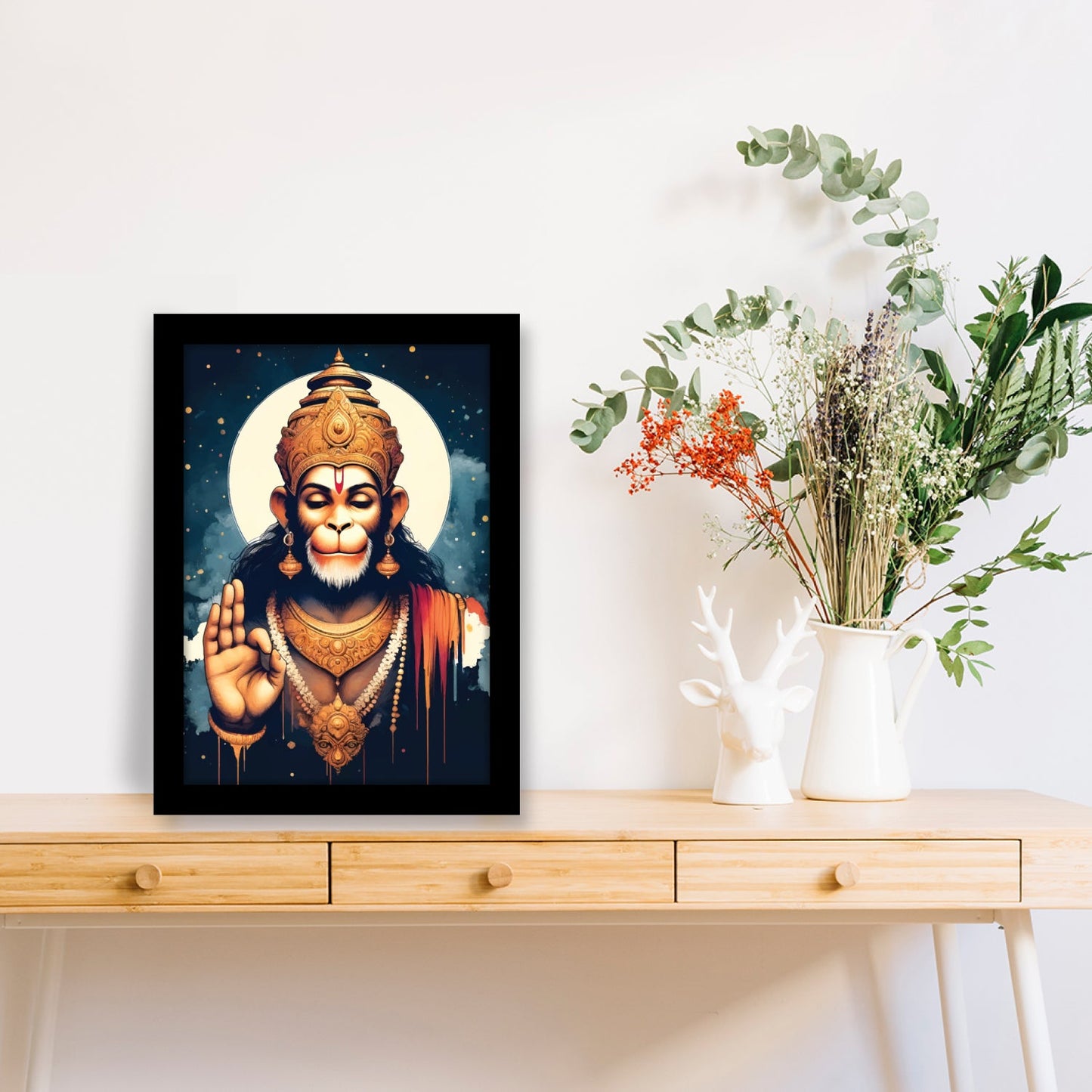 The Mighty Hanuman’s Divine Blessing Photo Frame
