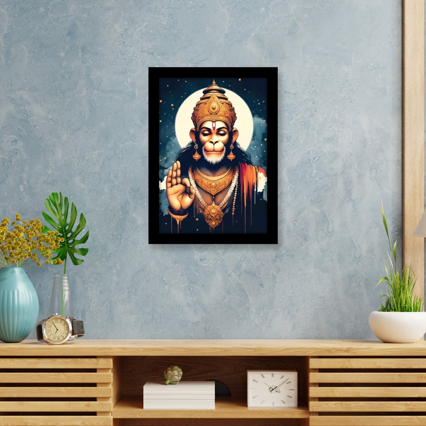 The Mighty Hanuman’s Divine Blessing Photo Frame