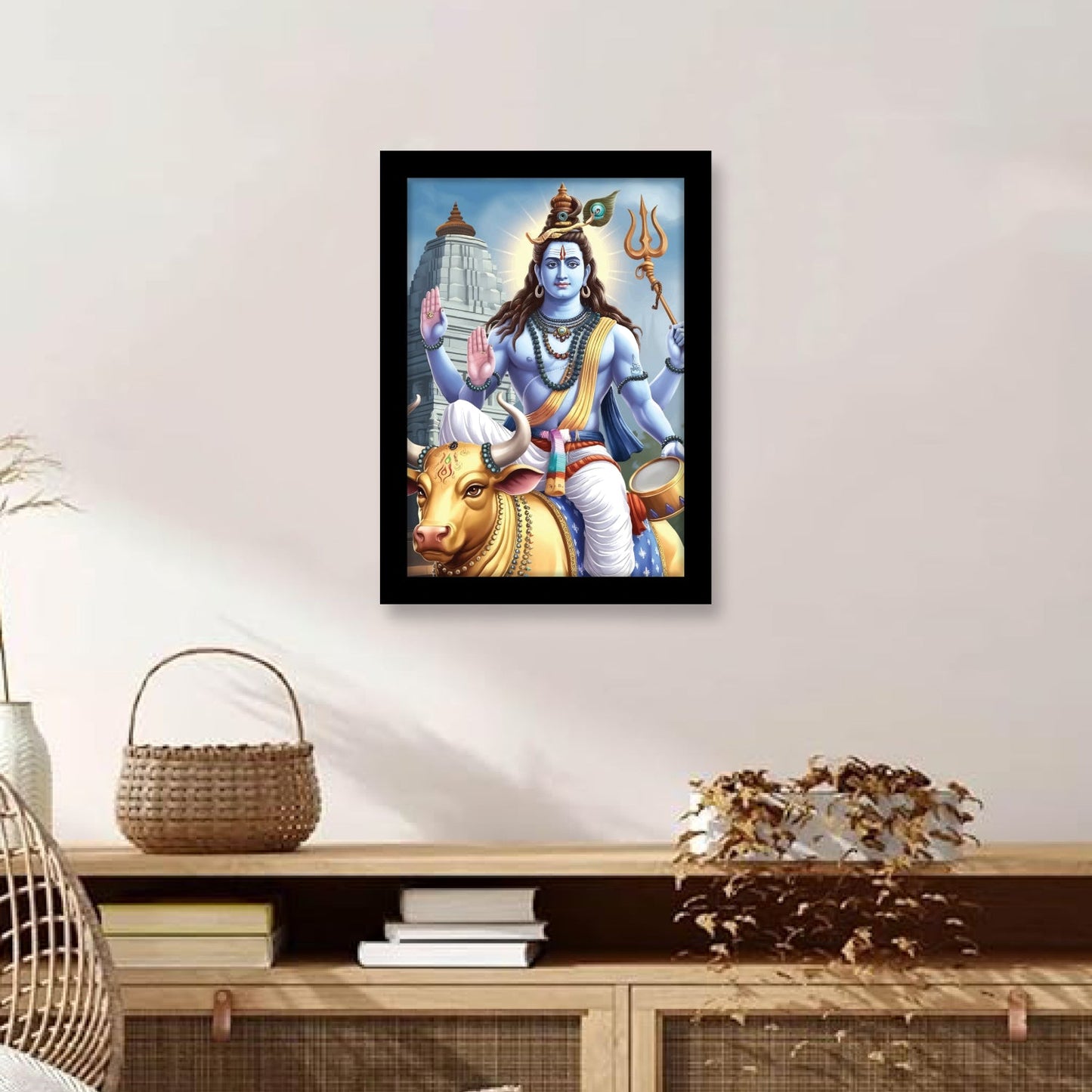 Lord Shiva & Nandi: Spiritual Photo Frame