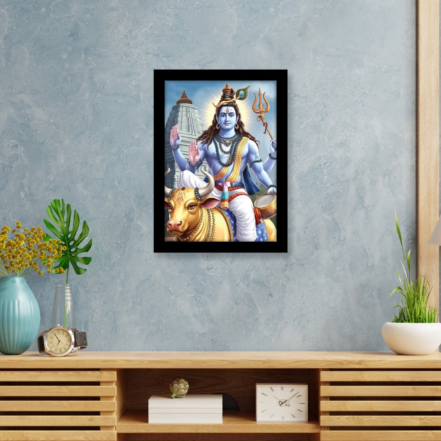 Lord Shiva & Nandi: Spiritual Photo Frame