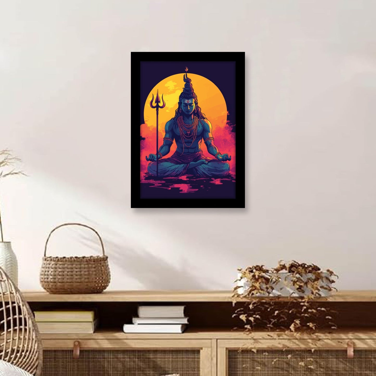 Lord Shiva in Meditation: Spiritual Photo Frame & Wall Art