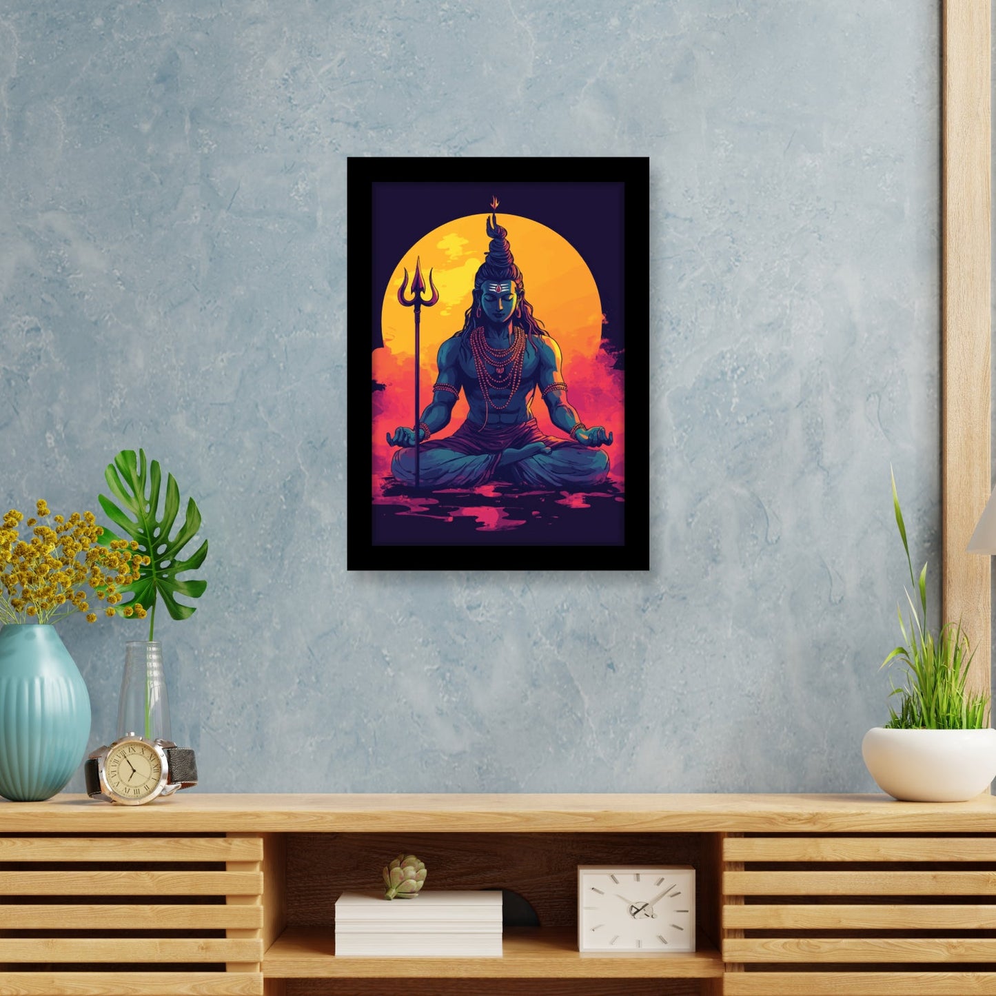 Lord Shiva in Meditation: Spiritual Photo Frame & Wall Art