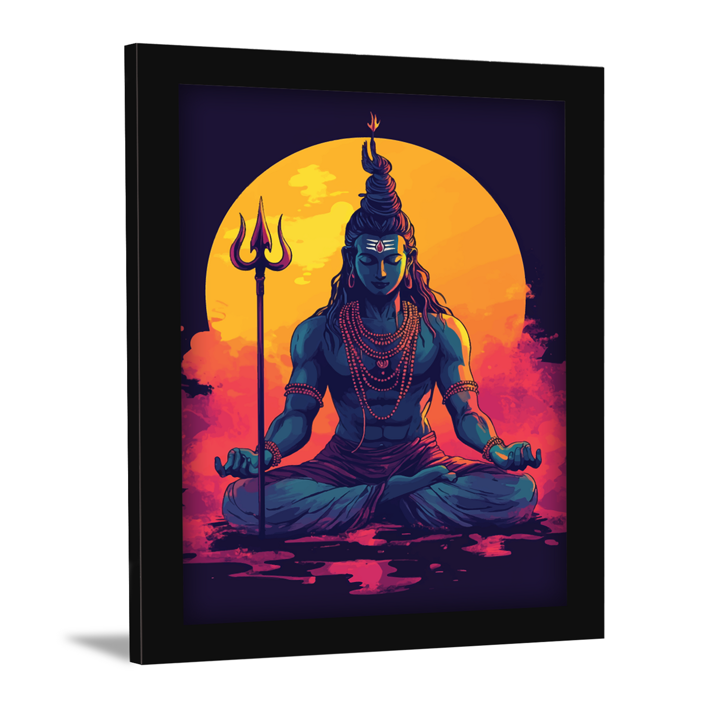 Lord Shiva in Meditation: Spiritual Photo Frame & Wall Art