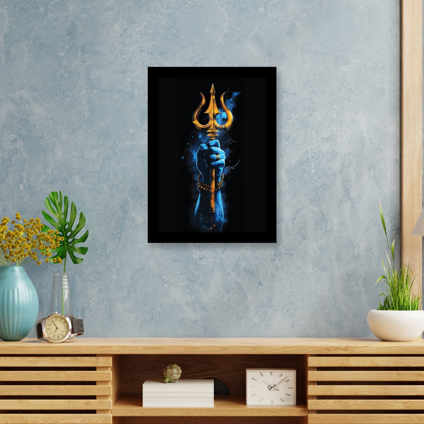 Sacred Trishul of Shiv Shakti Wall Art & Photo Frame