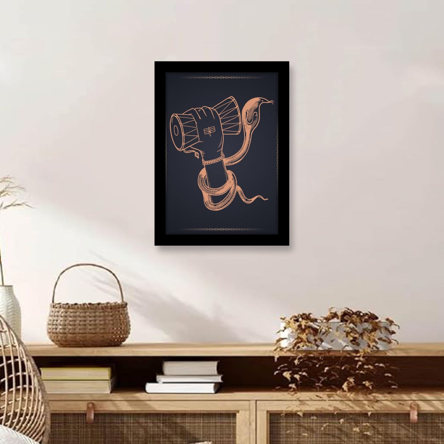 Shiva Holding Damru In Hand Photo Frame & Wall Art