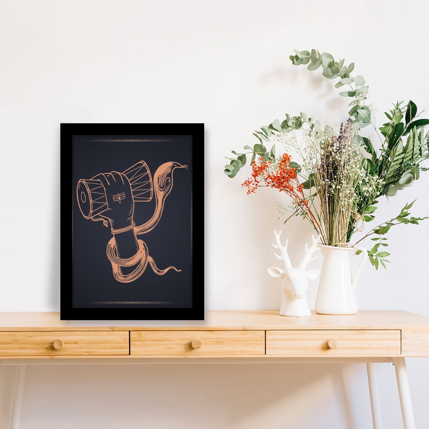 Shiva Holding Damru In Hand Photo Frame & Wall Art
