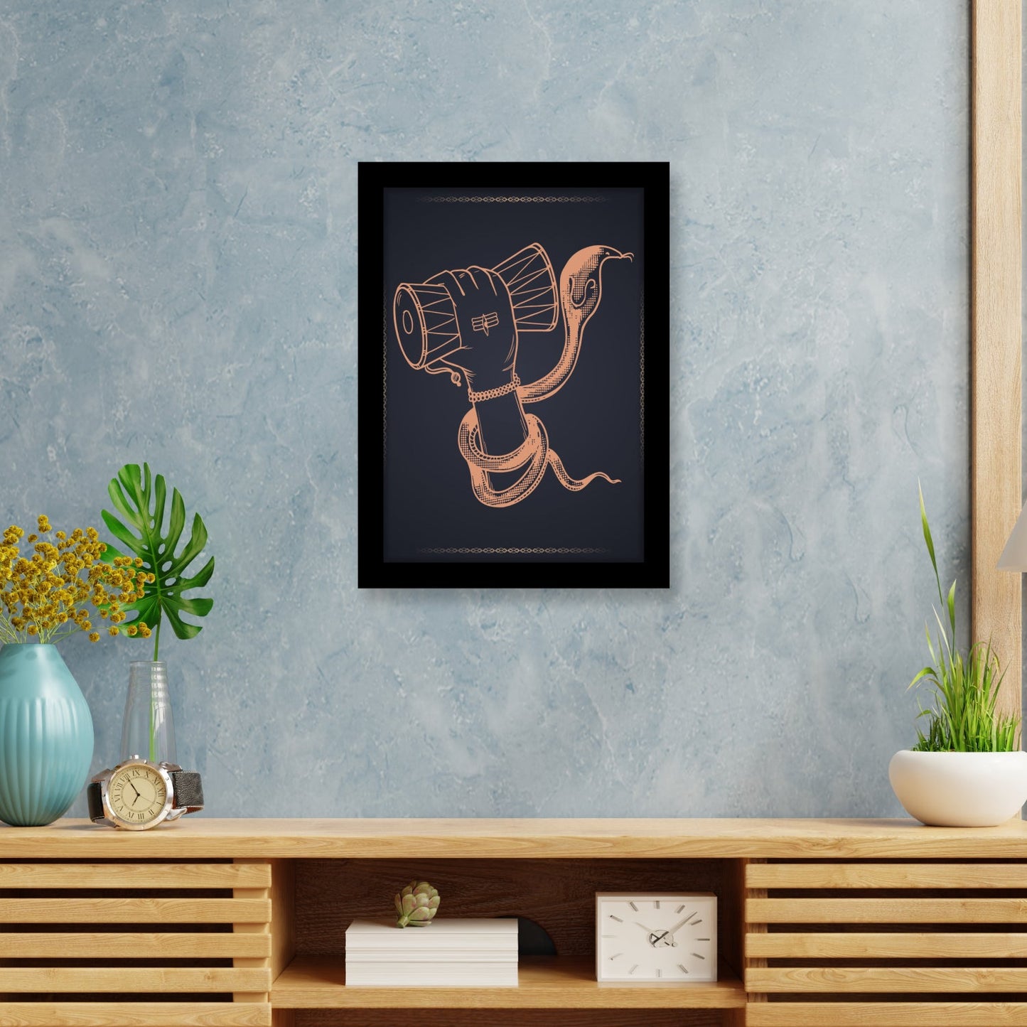 Shiva Holding Damru In Hand Photo Frame & Wall Art