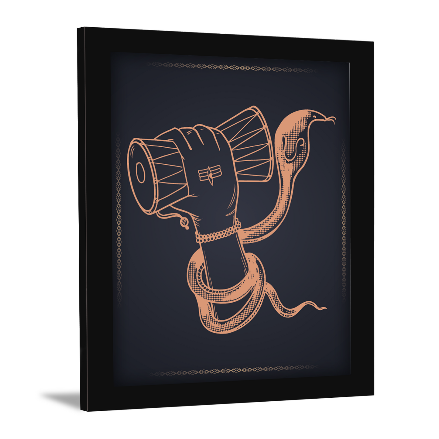 Shiva Holding Damru In Hand Photo Frame & Wall Art