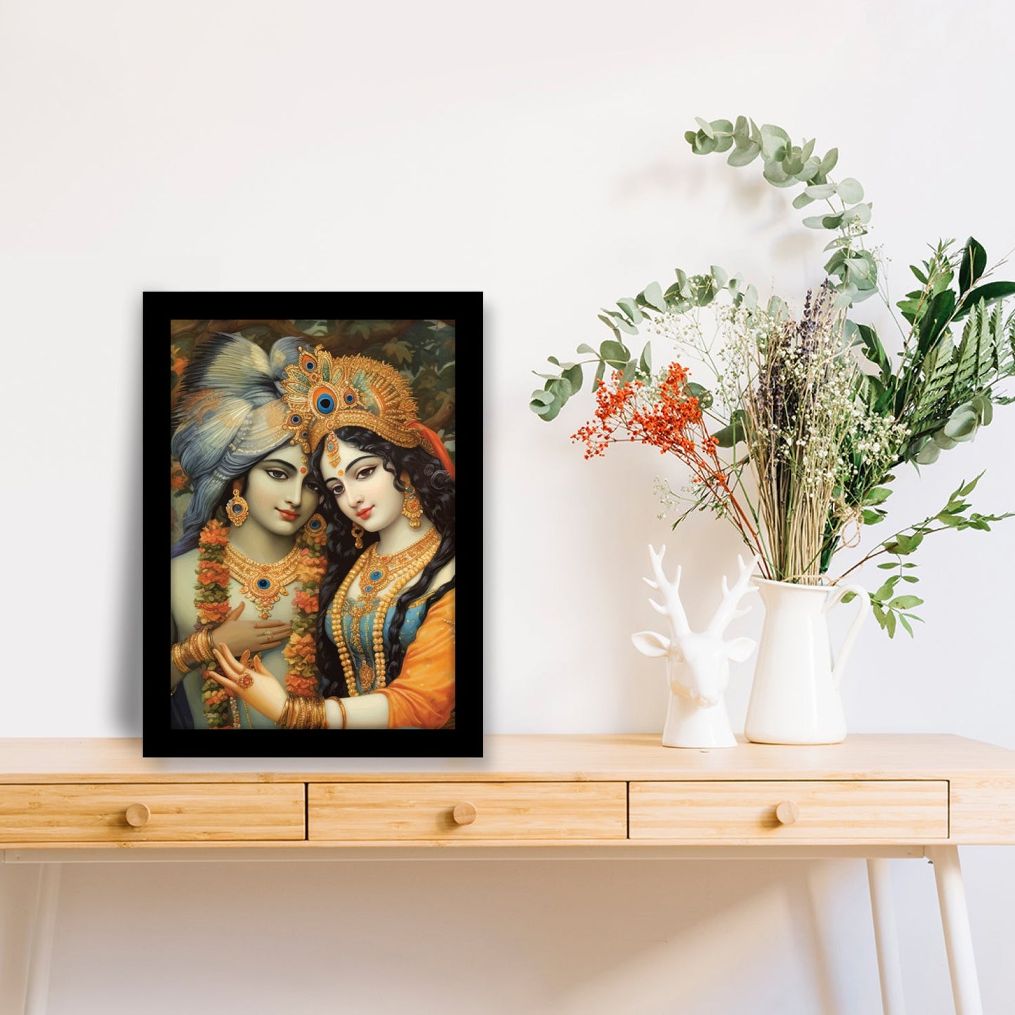 Radha Krishna Divine Love Photo Frame & Wall Decor