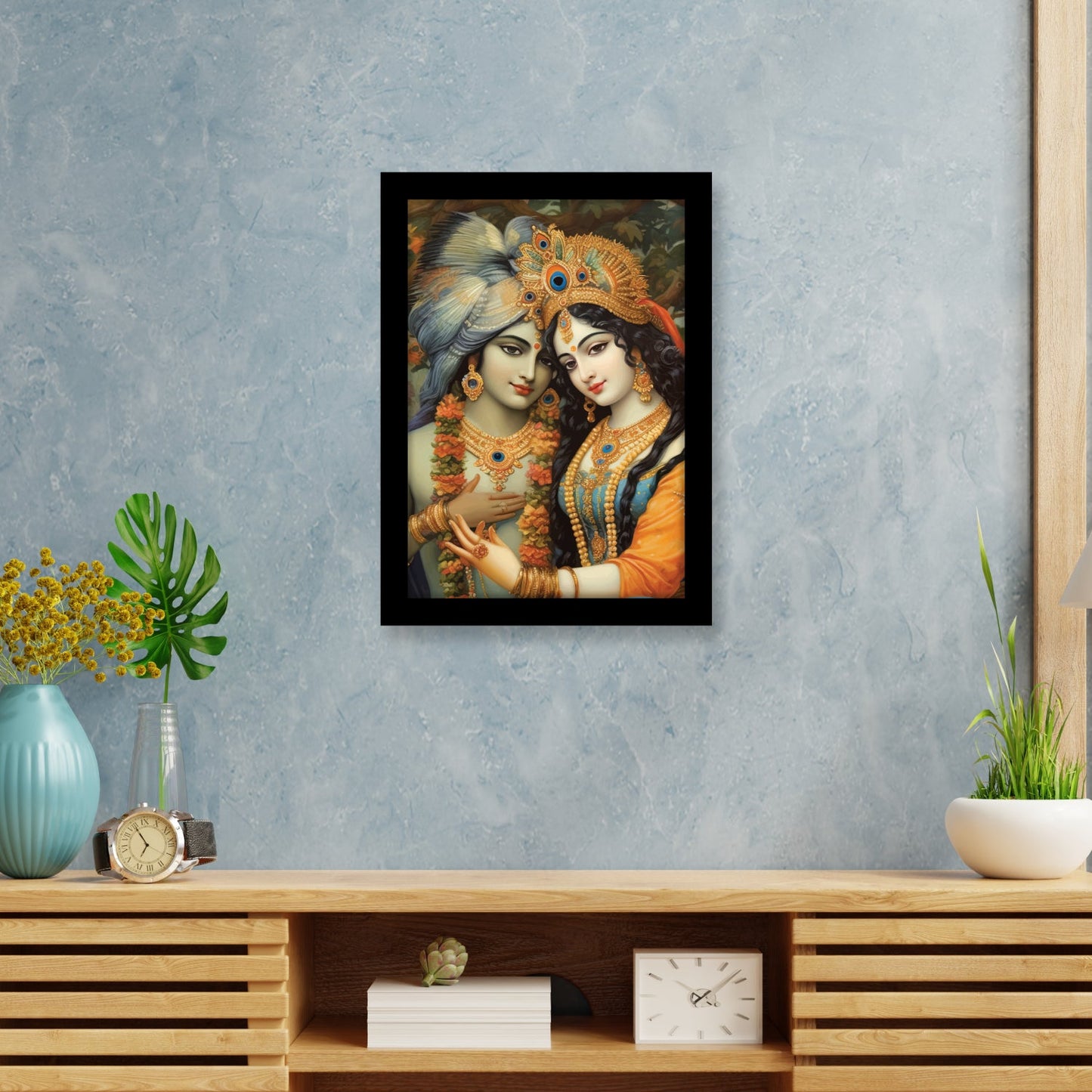 Radha Krishna Divine Love Photo Frame & Wall Decor