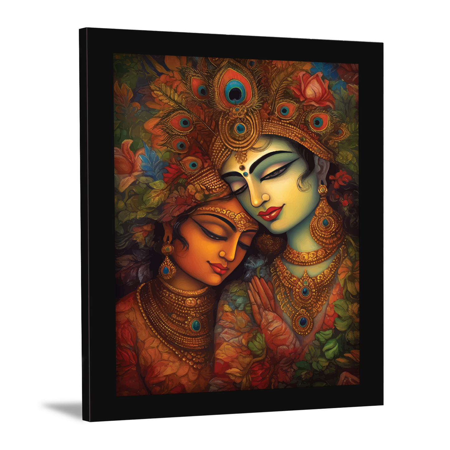 Radha Krishna Colorful Wall Framed & Art