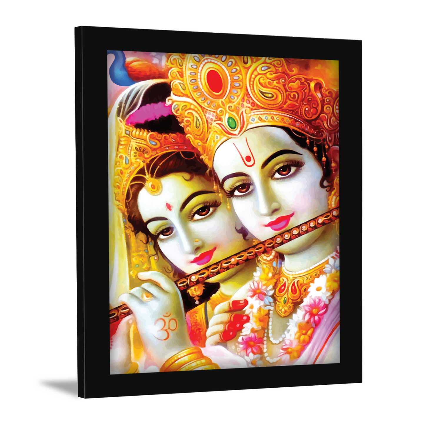 Radha Krishna Playing Flute Photo Frame & Wall Art